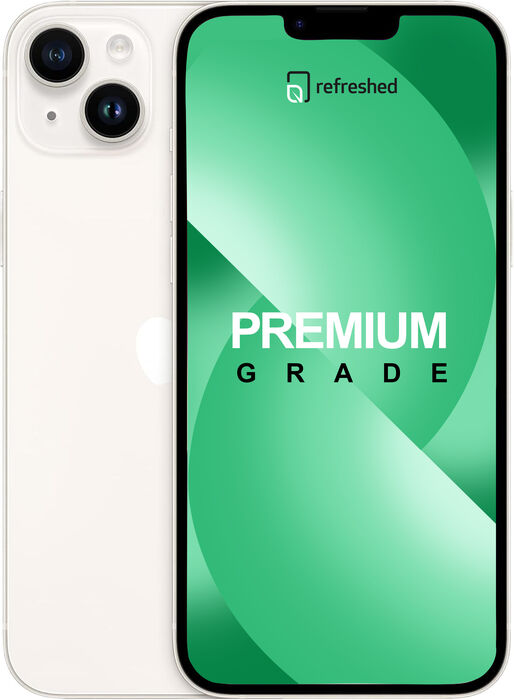 Uppgerður iPhone 14 snjallsími 128GB Premium einkunn - Hvítur