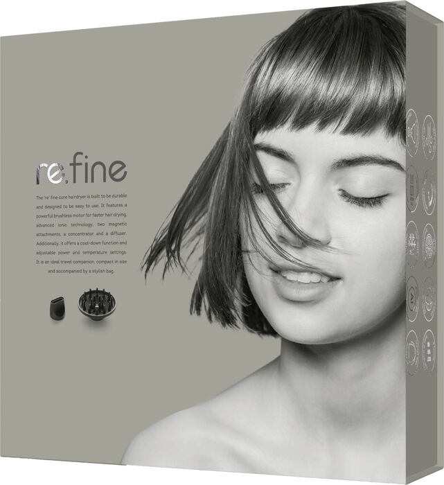 re. Hyperspeed Core hárblásari - Svartur