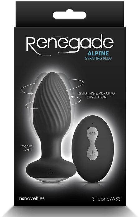 Ns Novelties Renegade Alpine rassaörvari með titring - Svartur