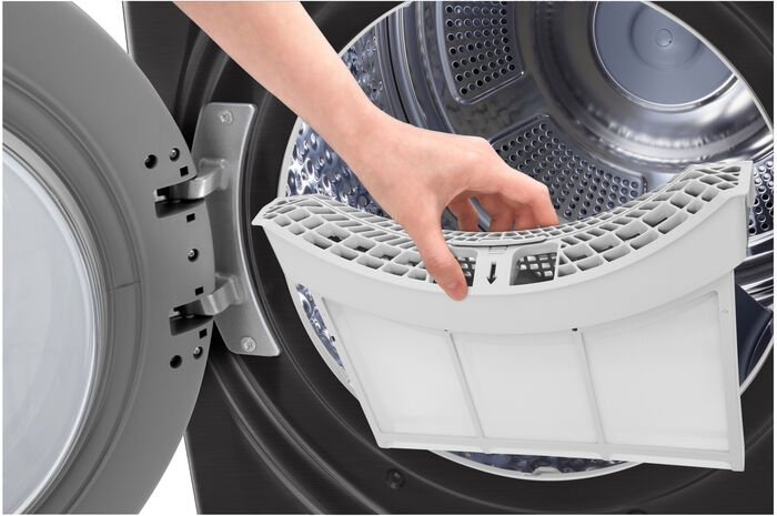 LG þurrkari RH18U8JVCW - Svartur