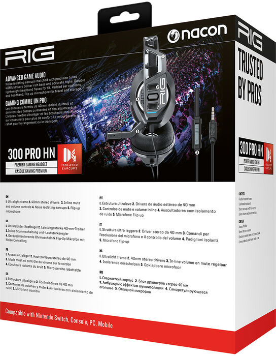 Product image not available for RIG 300 Pro HN leikjaheyrnartól - Svört