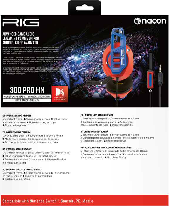 Rig 300 Pro Nintendo leikjaheyrnatól