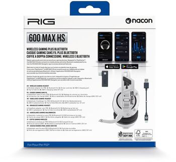 RIG 600 MAX HS leikjaheyrnartól - Hvít