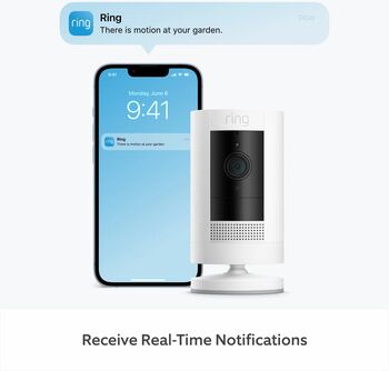 Ring Stick Up öryggismyndavél með rafhlöðu Gen 3 - Hvít