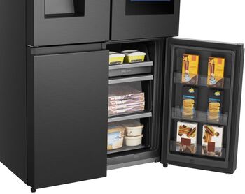 Hisense tvöfaldur snjallkæli- og frystiskápur RQ760N4IFE - Svartur