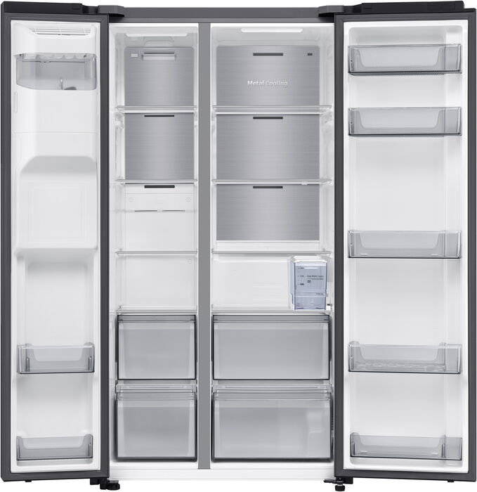 Samsung tvöfaldur kæli- og frystiskápur RS70F65KEFEF - Svartur