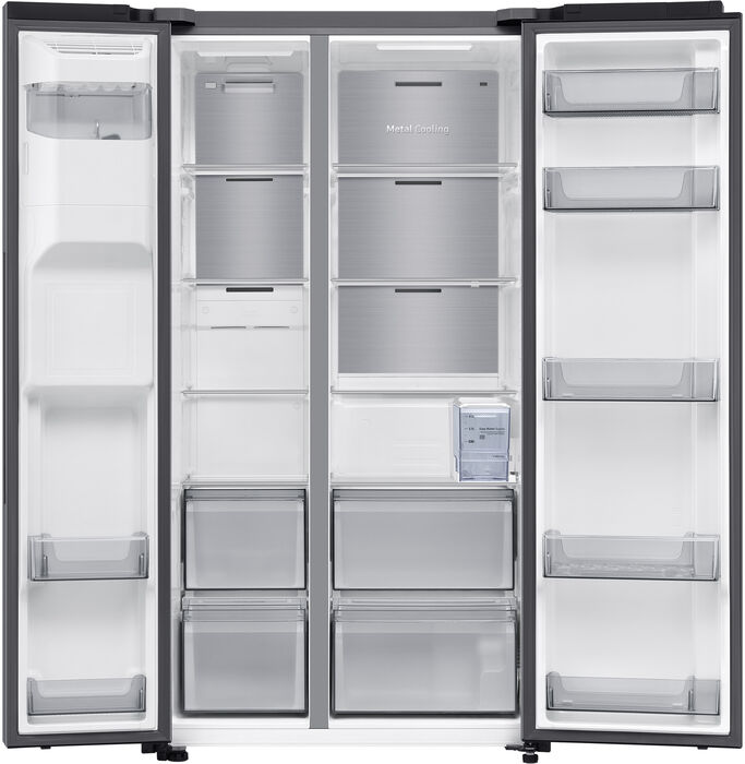 Samsung tvöfaldur kæli- og frystiskápur RS70F65KETEF - Stál