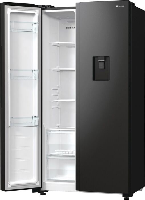 Hisense tvöfaldur kæli- og frystiskápur - Svartur RS711N4WFD 
