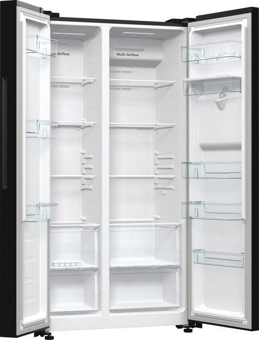 Hisense tvöfaldur kæli- og frystiskápur - Svartur RS711N4WFD 