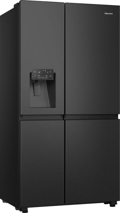 Hisense tvöfaldur kæli- og frystiskápur RS818N4IFE - Svartur