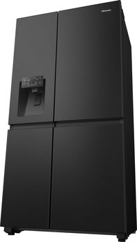 Hisense tvöfaldur kæli- og frystiskápur RS818N4IFE - Svartur