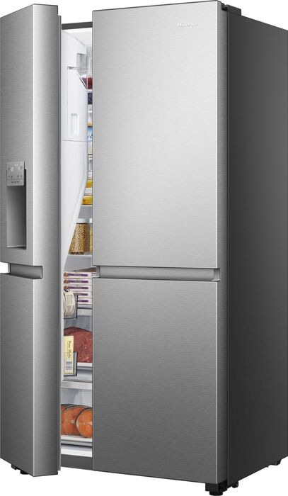 Hisense tvöfaldur kæli- og frystiskápur RS818N4IIE - Stál