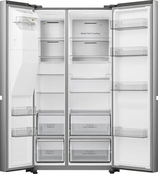 Hisense tvöfaldur kæli- og frystiskápur RS818N4IIE - Stál