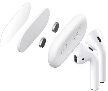 KeyBudz AirDockz segull fyrir AirPods - Hvítur