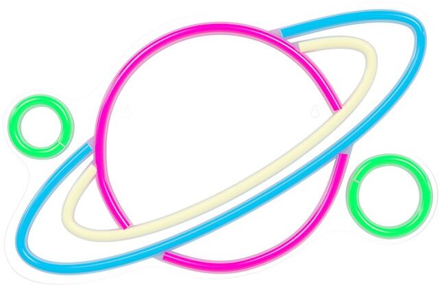 Neon LED ljós - Pláneta marglita