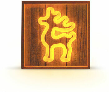 Forever Light Neon viðarrammi - Dádýr