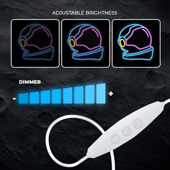 Neon LED ljós - Geimfari marglita