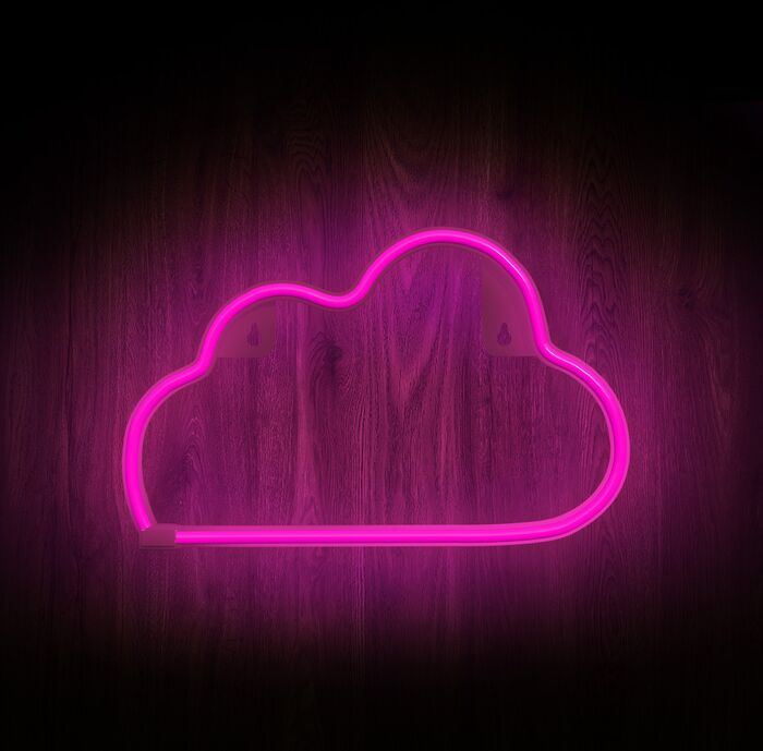 Neon LED ljós - Bleikt ský