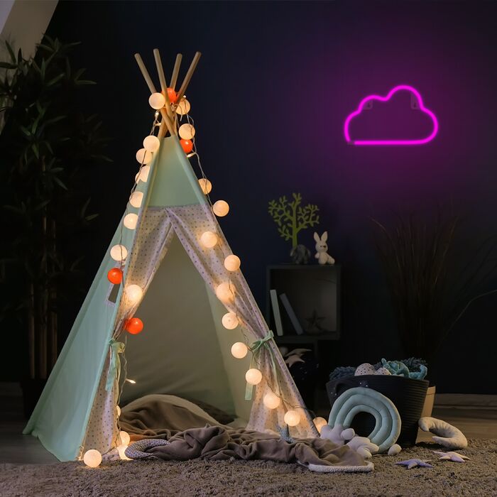 Neon LED ljós - Bleikt ský