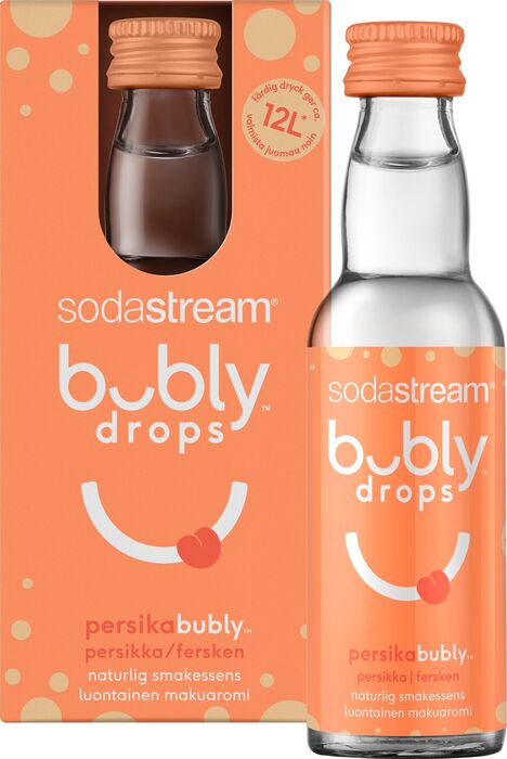 SodaStream Bubly Peach dropar