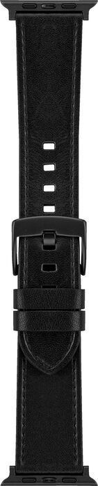 Sandstrøm leður ól fyrir Apple Watch 42/44/45 mm - Svört