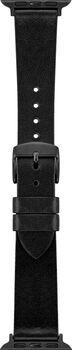 Sandstrøm leður ól fyrir Apple Watch 38/40/41 mm - Svört