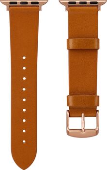 Sandstrøm leður ól fyrir Apple Watch 38/40/41 mm - Ljósbrún