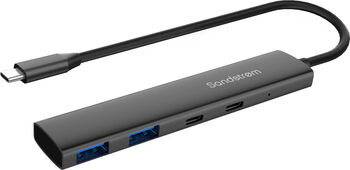 Sandstrøm 4-í-1 USB-C tengikví