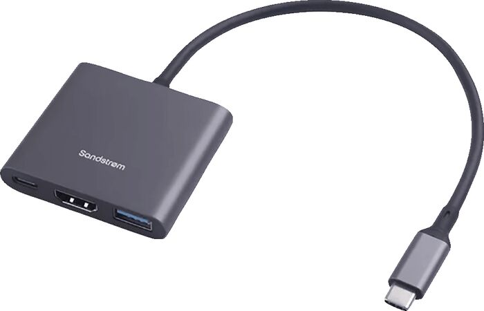Sandstrøm 3-í-1 USB-C tengikví