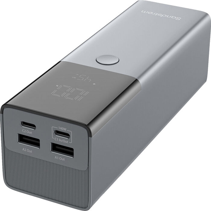 Sandstrøm 25.000 mAh ferðahleðsla fyrir fartölvur