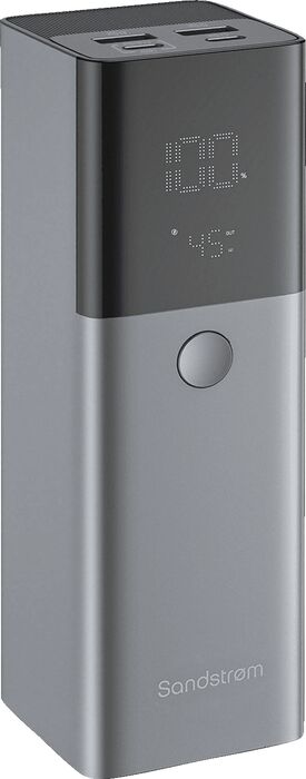 Sandstrøm 25.000 mAh ferðahleðsla fyrir fartölvur