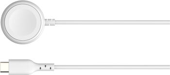 Sandstrøm Apple Watch USB-C hleðslusnúra - Hvítt