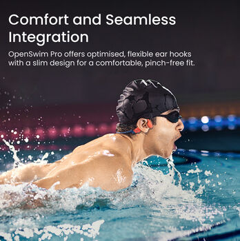 Shokz Openswim Pro þráðlaus heyrantól - Rauð