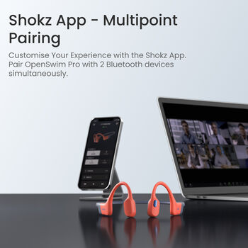 Shokz Openswim Pro þráðlaus heyrantól - Rauð