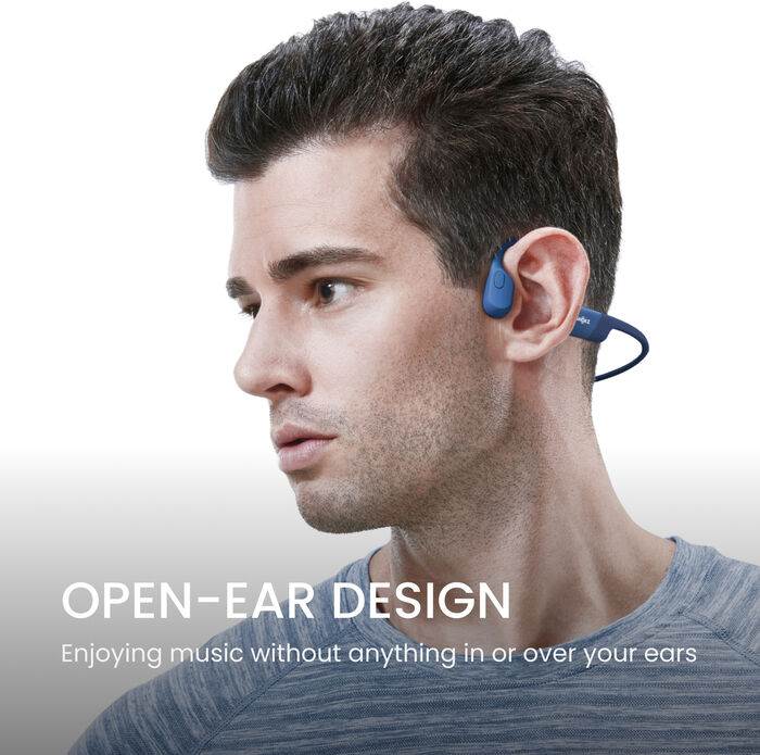Shokz Openrun þráðlaus heyrnartól USB-C - Blá