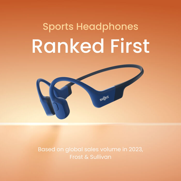 Shokz Openrun þráðlaus heyrnartól USB-C - Blá
