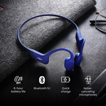 Shokz Openrun þráðlaus heyrnartól USB-C - Blá