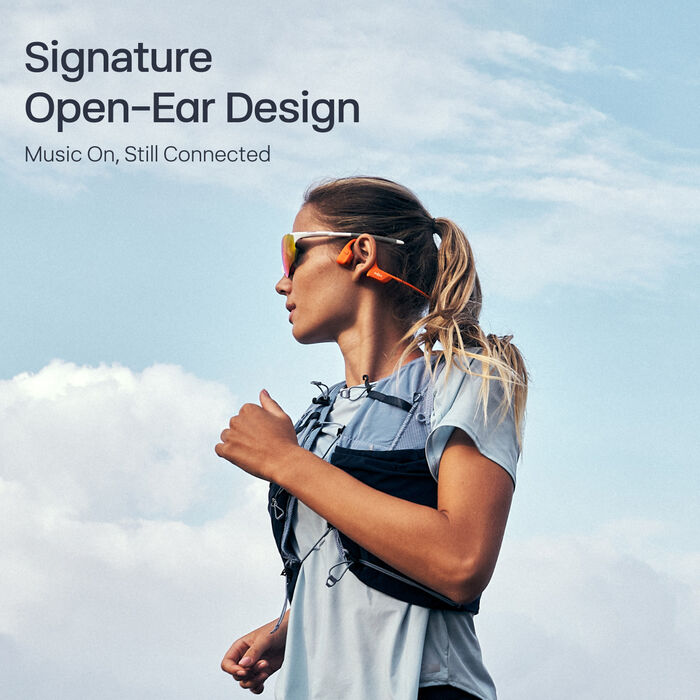 Shokz Openrun Pro 2 þráðlaus heyrnartól - Appelsínugul