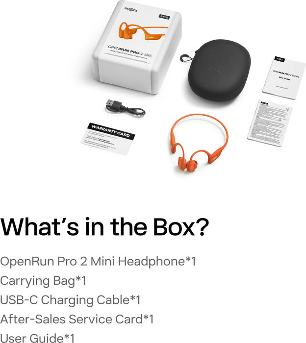 Shokz OpenRun Pro 2 Mini heyrnartól - Appelsínugul