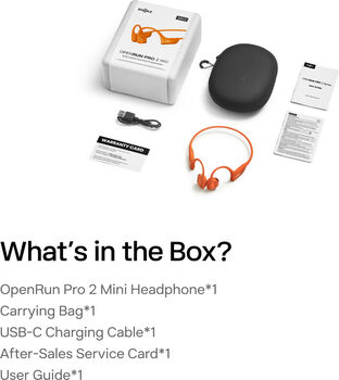 Shokz OpenRun Pro 2 Mini heyrnartól - Appelsínugul