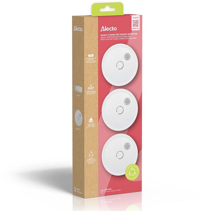 Alecto Reykjskynjari 3 í pakka