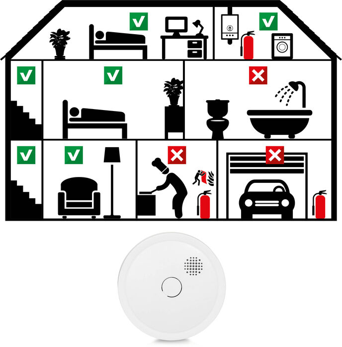 Alecto Reykjskynjari 3 í pakka