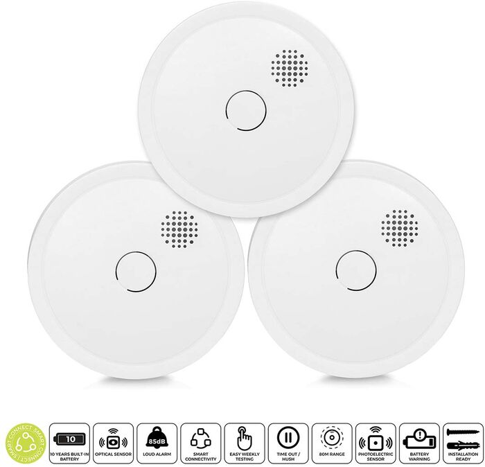 Alecto Reykjskynjari 3 í pakka