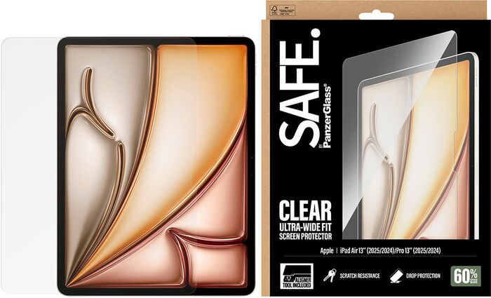 SAFE skjávörn f. iPad Air 13" (2025/2024) og iPad Pro 13" (2025/2024)