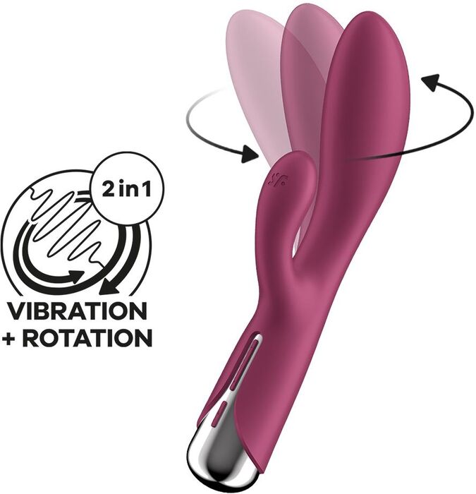 Satisfyer Spinning Rabbit 1 tvöfaldur titrari - Fjólublár