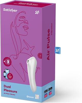 Satisfyer Dual Pleasure sogtæki og titrari - Hvítt