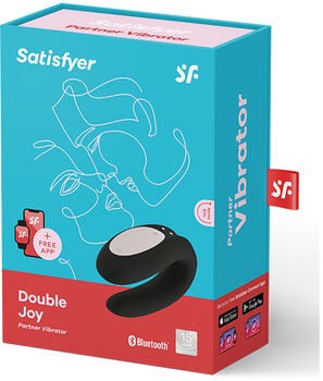 Satisfyer Double Joy titrari - Svartur