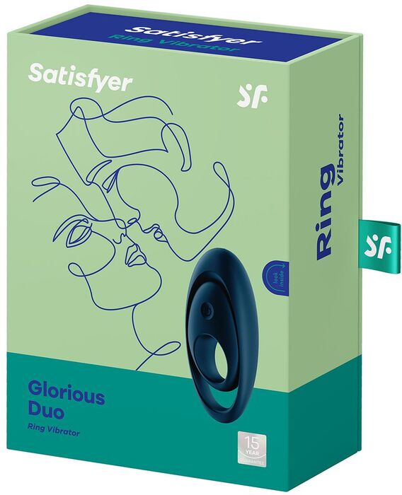 Satisfyer Glorious Duo typpahringur - Blár