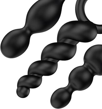 Satisfyer Booty Call rassaörvarar - Svartir 