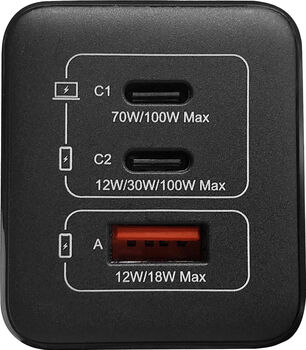 Sandstrøm USB-C tengikví með hleðslutæki